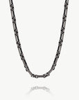 Gun Metal Box Figaro Chain