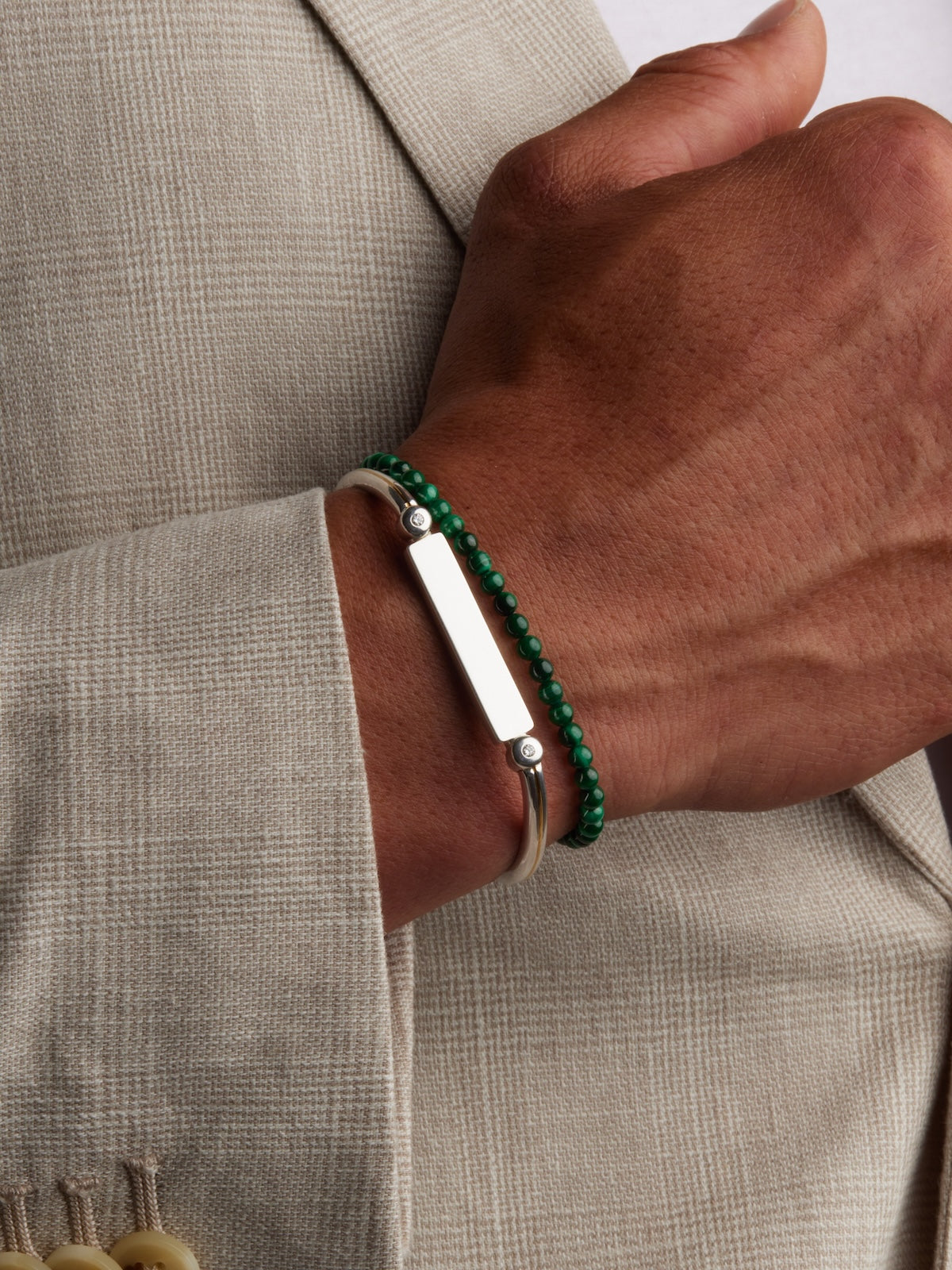 Green Carabiner Bracelet